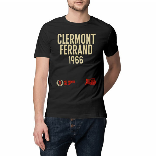 T-shirt noir manches courtes Clermont-Ferrand 1966