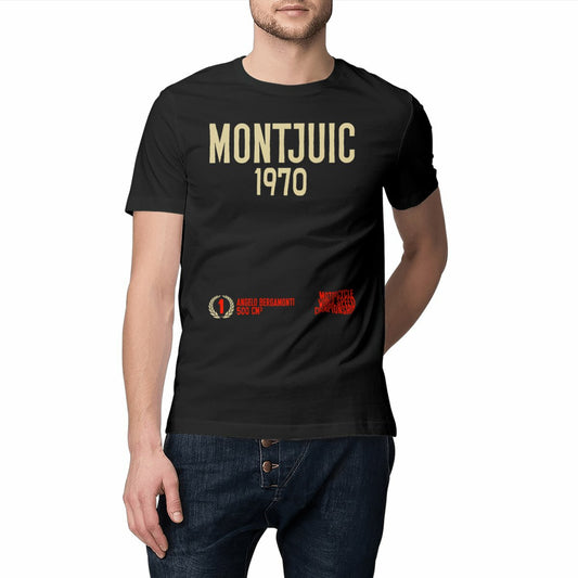 T-shirt noir manches courtes Montjuïc 1970