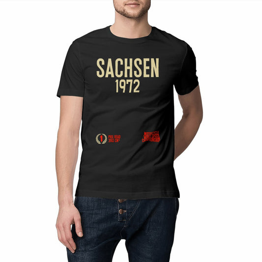 T-shirt noir manches courtes Sachsen 1972