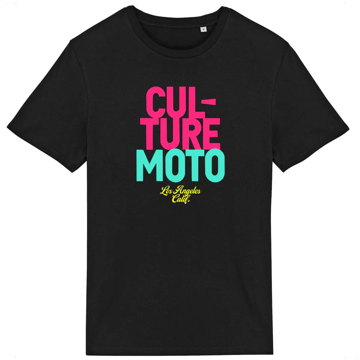0326CMLACalif.rose-T-shirtnoir - CultureMoto