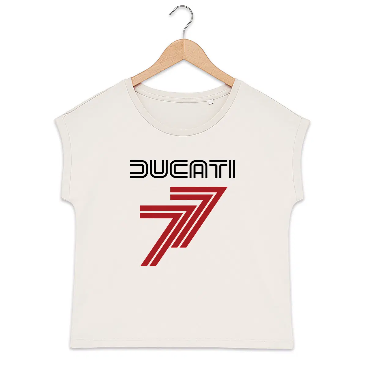 T-shirt femme manches à revers Ducati 77