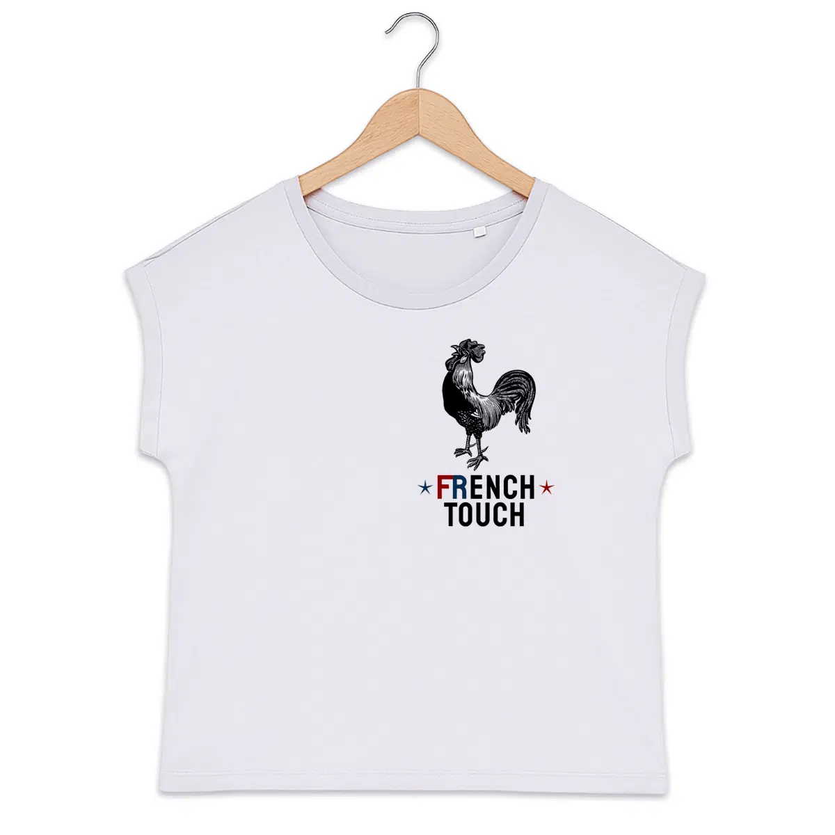 T-shirt femme manches à revers French Touch