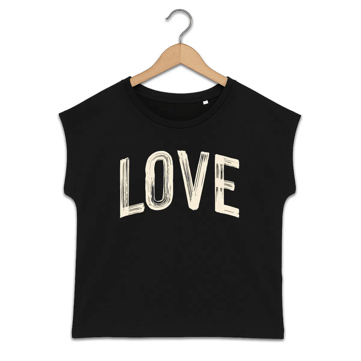 T-shirt femme manches à revers Love