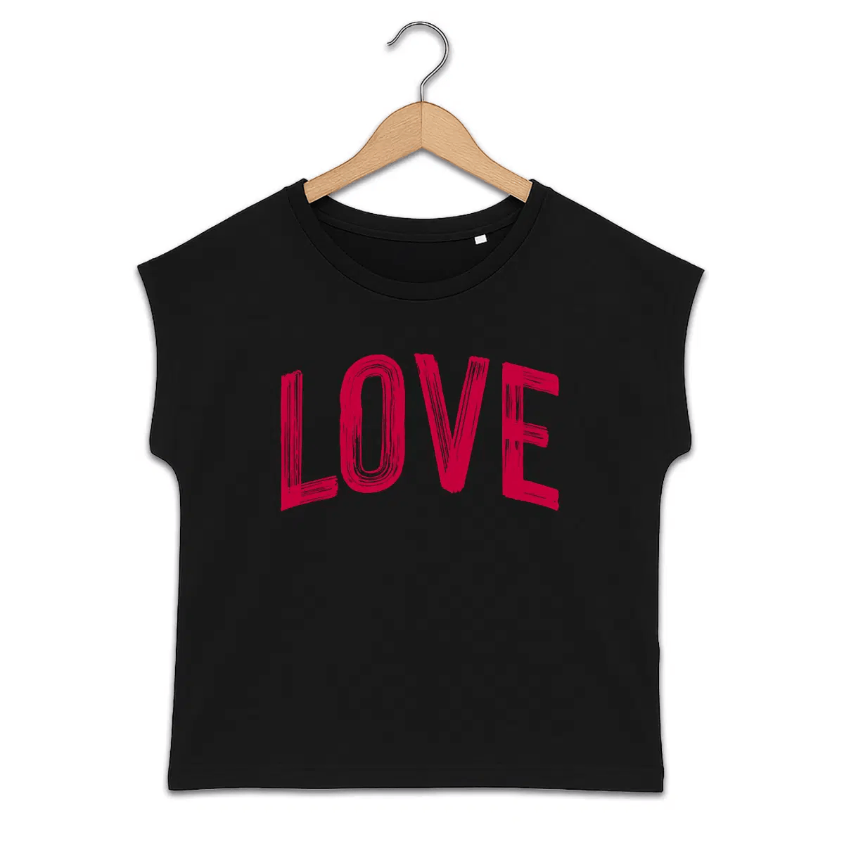 T-shirt femme manches à revers Love
