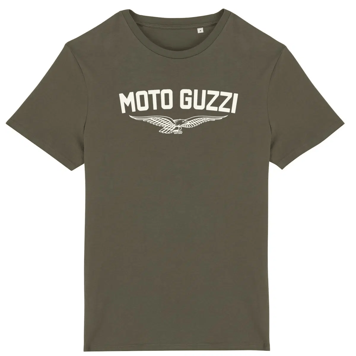 T-shirt kaki Moto Guzzi Originale • Vêtement coton bio • Culture Moto