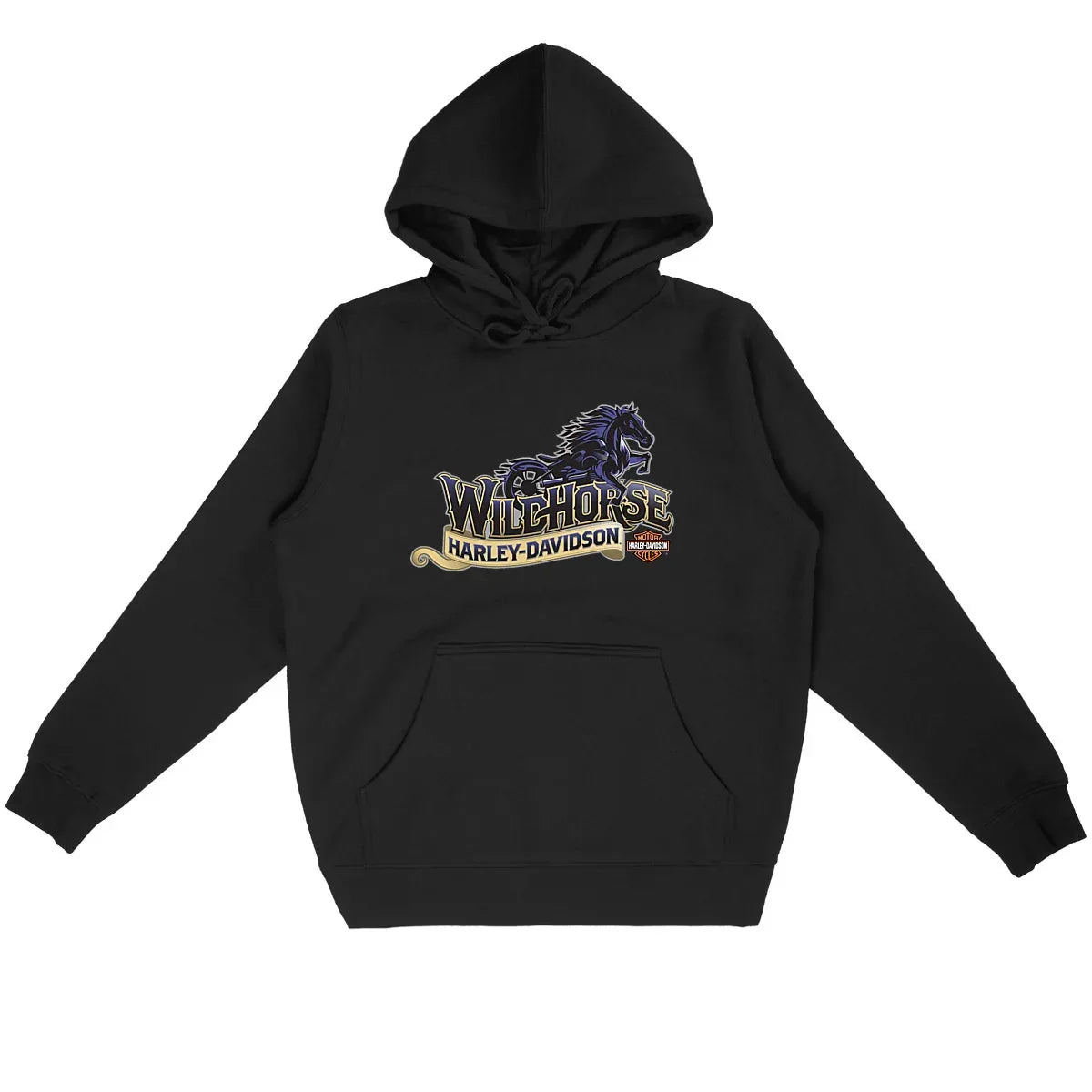 0625Harley-DavidsonWildHorse-Hoodienoir - CultureMoto