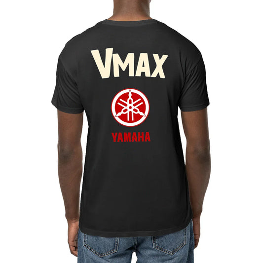 0625YamahaVMax-T-shirtnoirdos - CultureMoto