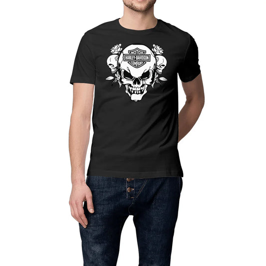 0625_Harley-Davidson_3_skulls_-_T-shirt_noir_1 - CultureMoto