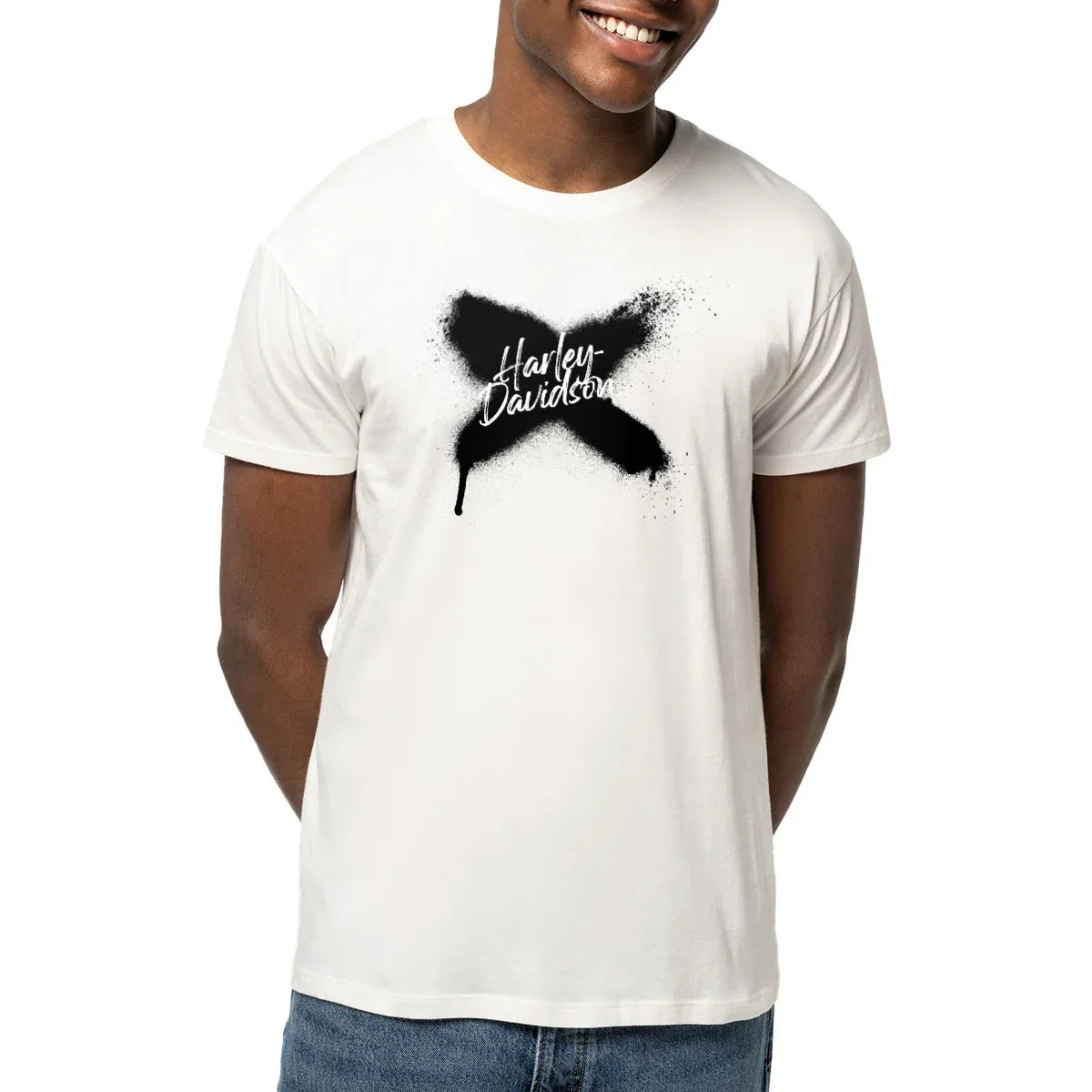 0625_Harley-Davidson_Painting_-_T-shirt_blanc_1 - CultureMoto