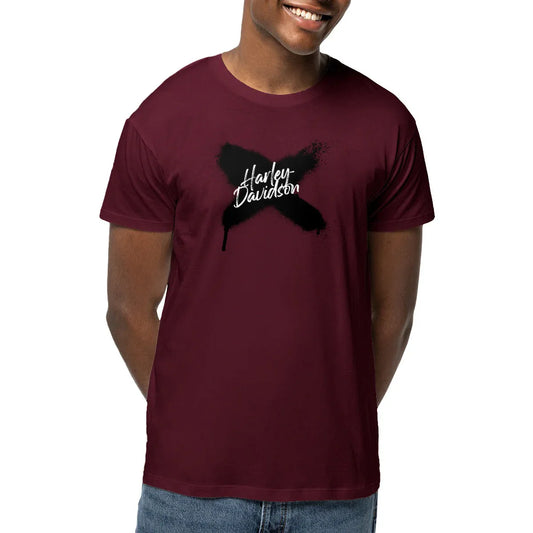 0625_Harley-Davidson_Painting_-_T-shirt_bordeaux_1 - CultureMoto