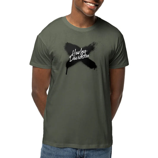 0625_Harley-Davidson_Painting_-_T-shirt_kaki_1 - CultureMoto