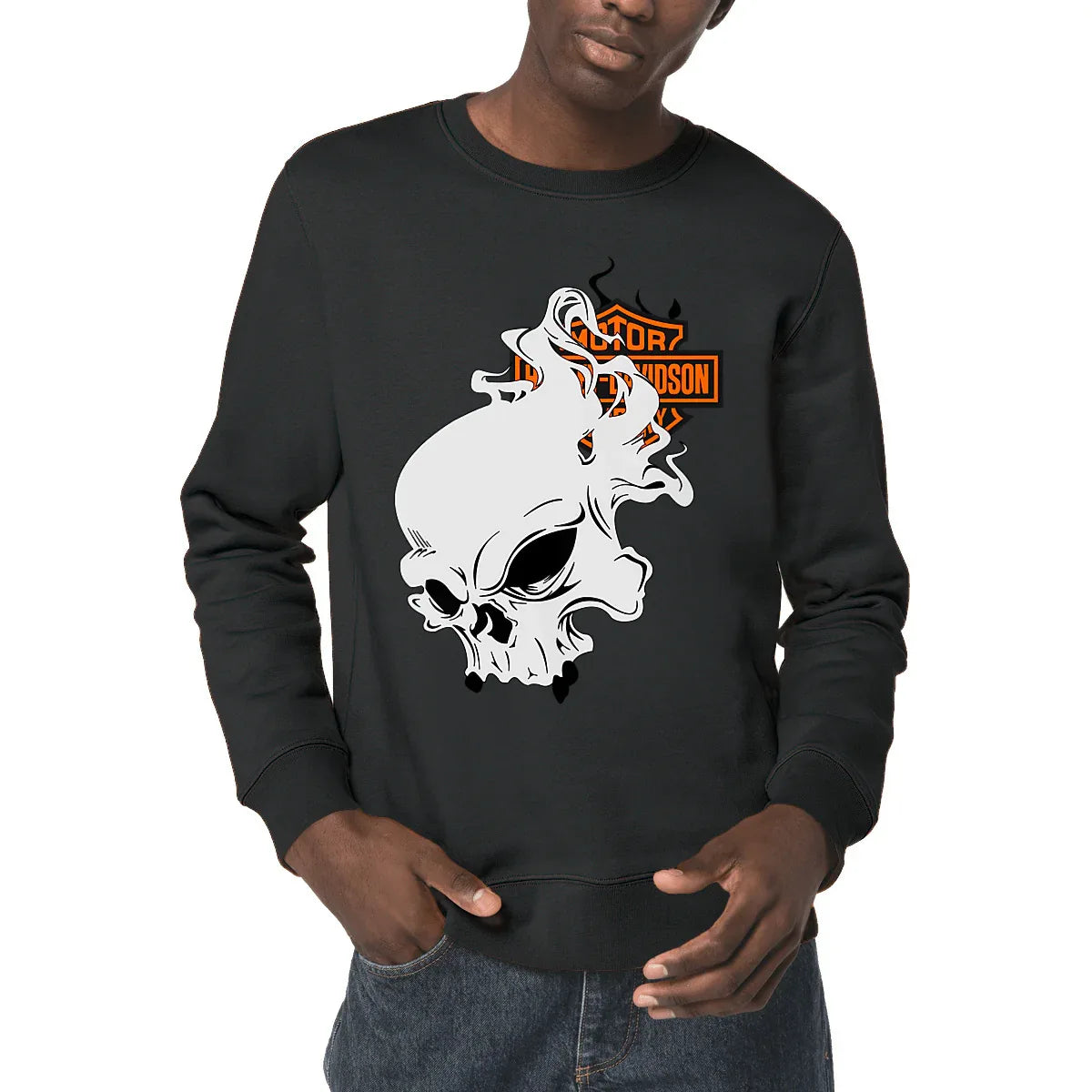0625_Harley-Davidson_Skull_-_Sweat-shirt_noir_1 - CultureMoto