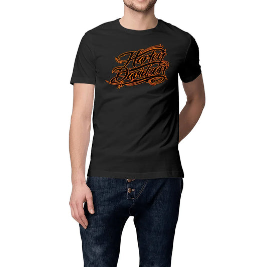 0625_Harley-Davidson_manuscrit_-_T-shirt_noir_1 - CultureMoto