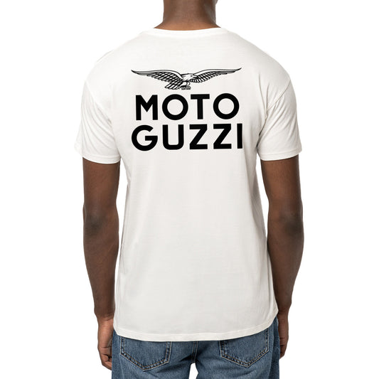 T-shirt blanc Moto Guzzi Italia