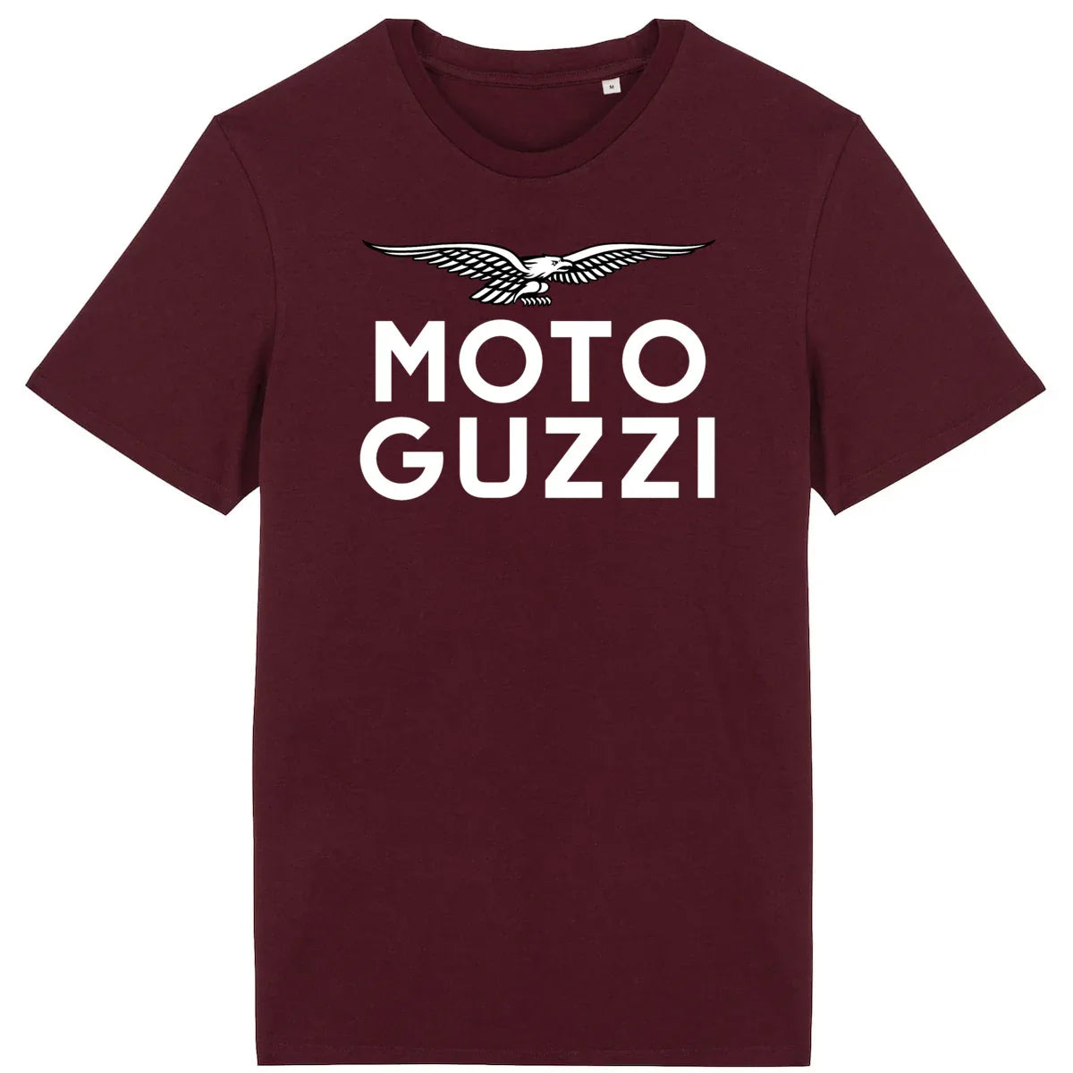 0625_Moto.Guzzi_white_eagle_-_T-shirt_bordeaux_2 - CultureMoto