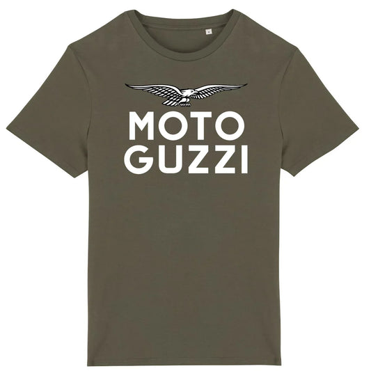 0625_Moto.Guzzi_white_eagle_-_T-shirt_kaki_2 - CultureMoto