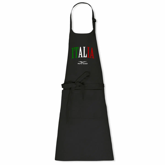 Tablier de cuisine noir Moto Guzzi Italia