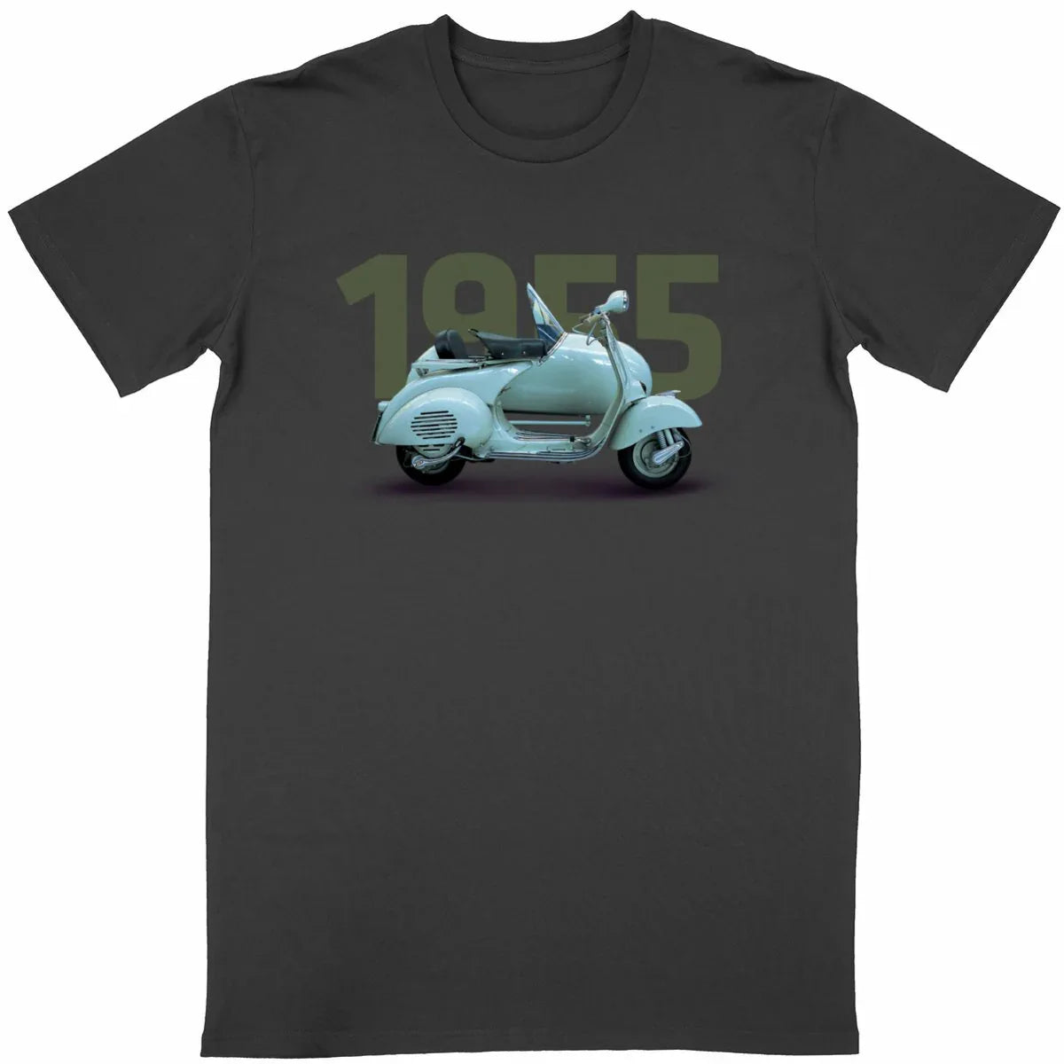 0725Vespa1955-T-shirtnoir - CultureMoto