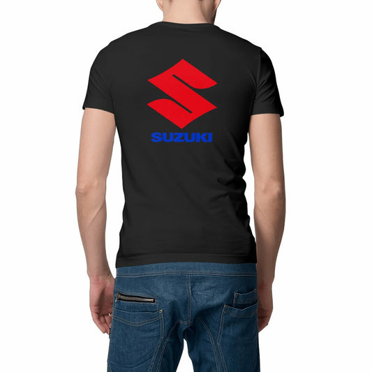 T-shirt noir unisexe manches courtes Suzuki VanVan