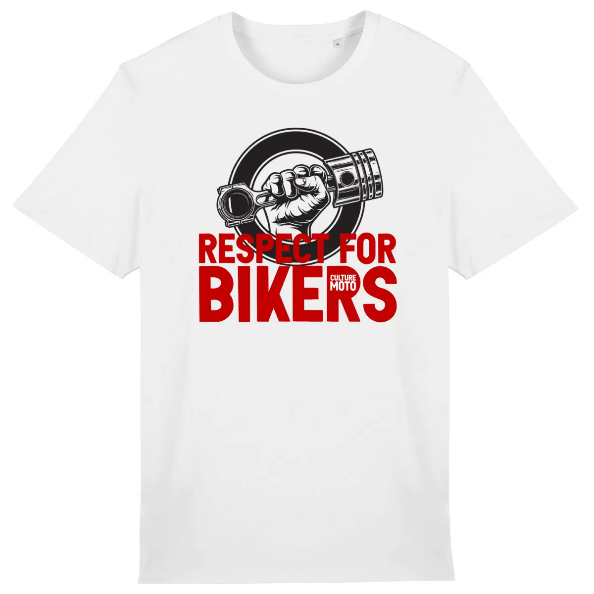 T-shirt blanc unisexe Respect for Bikers