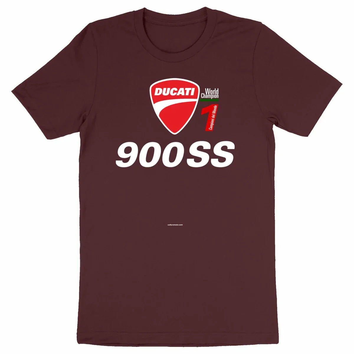 0824Ducati900SS-T-shirtbordeauxunisexe - CultureMoto