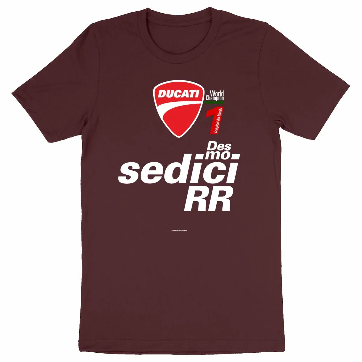 0824DucatiDesmoSediciRR-T-shirtbordeauxunisexe - CultureMoto