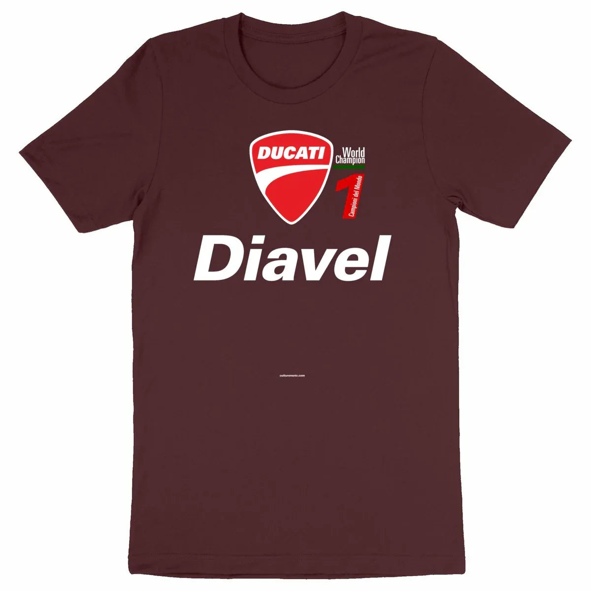 0824DucatiDiavel-T-shirtbordeauxunisexe - CultureMoto