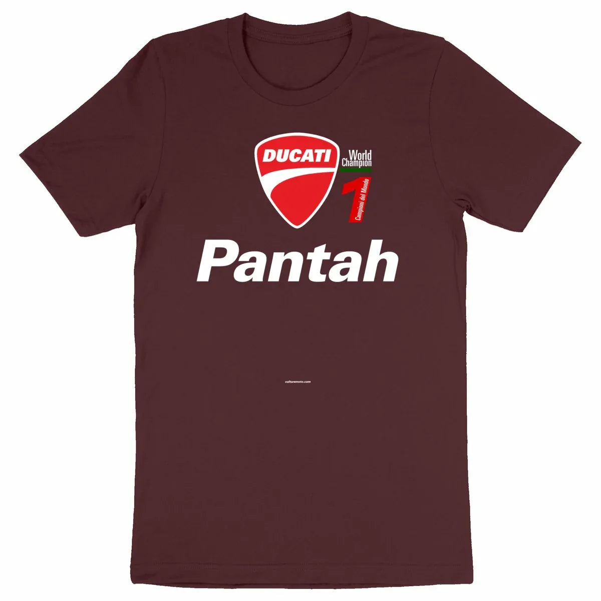 0824DucatiPantah-T-shirtbordeauxunisexe - CultureMoto