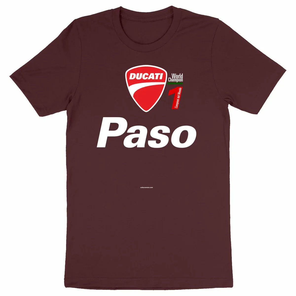 0824DucatiPaso-T-shirtbordeauxunisexe - CultureMoto