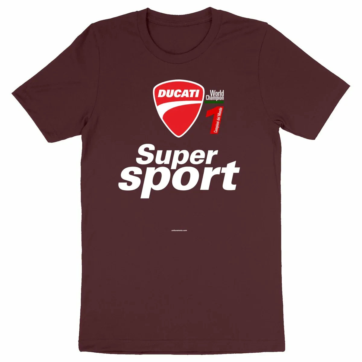 0824DucatiSupersport-T-shirtbordeauxunisexe - CultureMoto