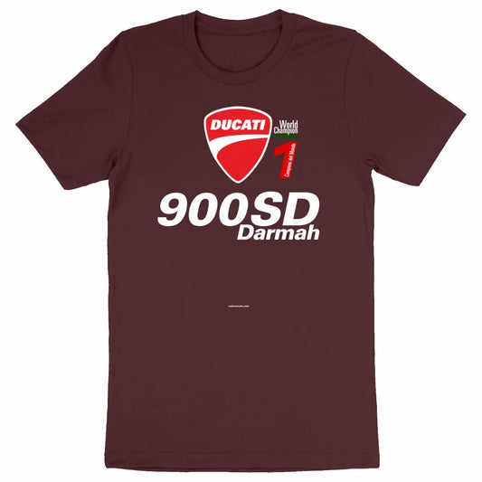 0824_Ducati_900SD_Darmah_-_T-shirt_bordeaux_unisexe - CultureMoto