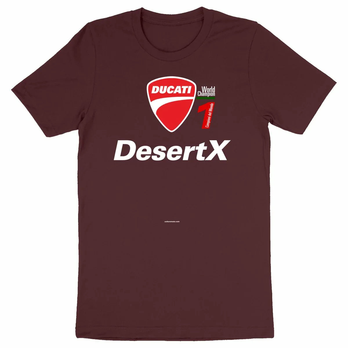 0824_Ducati_DesertX_-_T-shirt_bordeaux_unisexe - CultureMoto
