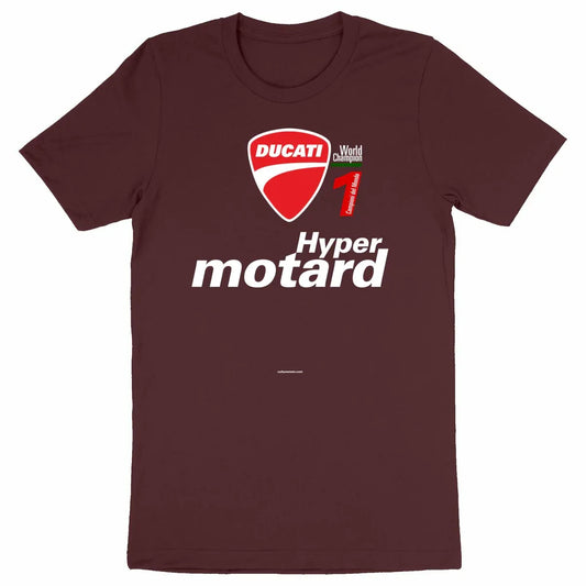 0824_Ducati_Hypermotard_-_T-shirt_bordeaux_unisexe - CultureMoto