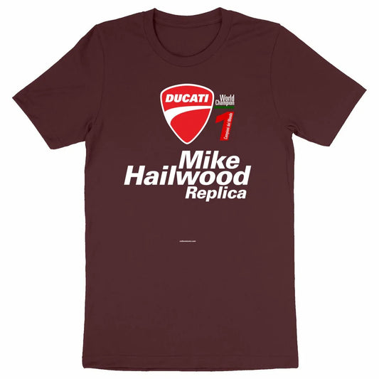 0824_Ducati_Mike_Hailwood_-_T-shirt_bordeaux_unisexe - CultureMoto
