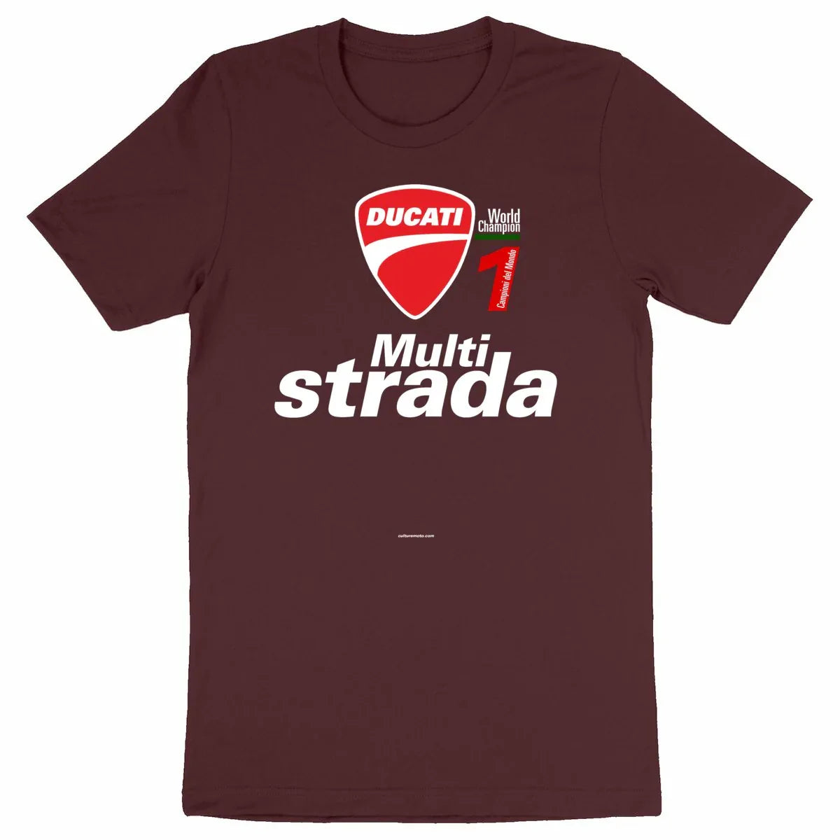0824_Ducati_Multistrada_-_T-shirt_bordeaux_unisexe - CultureMoto