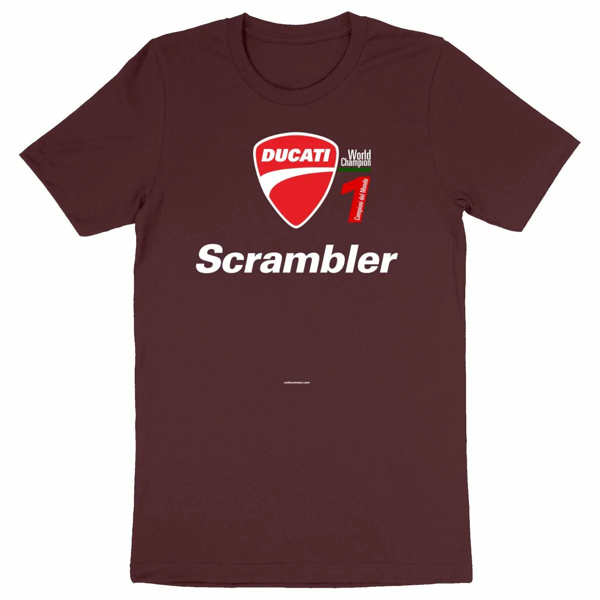 0824_Ducati_Scrambler_-_T-shirt_bordeaux_unisexe - CultureMoto