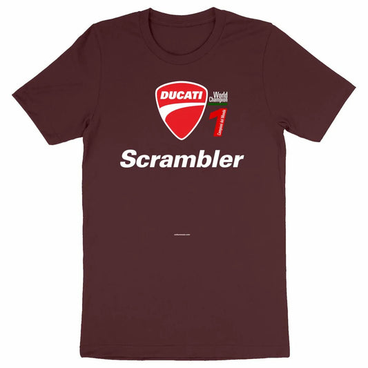 0824_Ducati_Scrambler_-_T-shirt_bordeaux_unisexe - CultureMoto