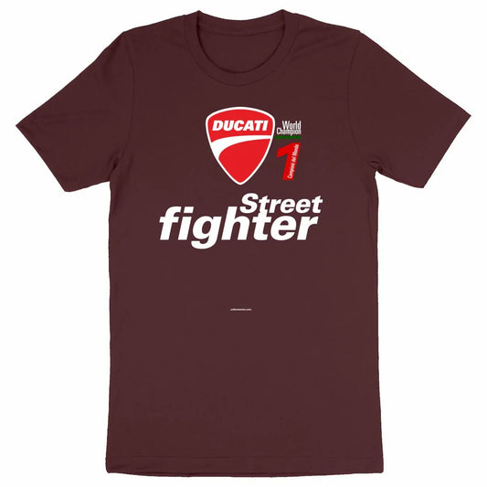0824_Ducati_Streetfighter_-_T-shirt_bordeaux_unisexe - CultureMoto