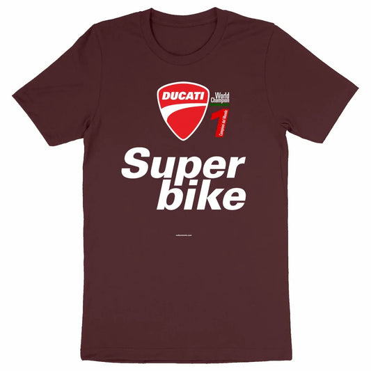 0824_Ducati_Superbike_-_T-shirt_bordeaux_unisexe - CultureMoto