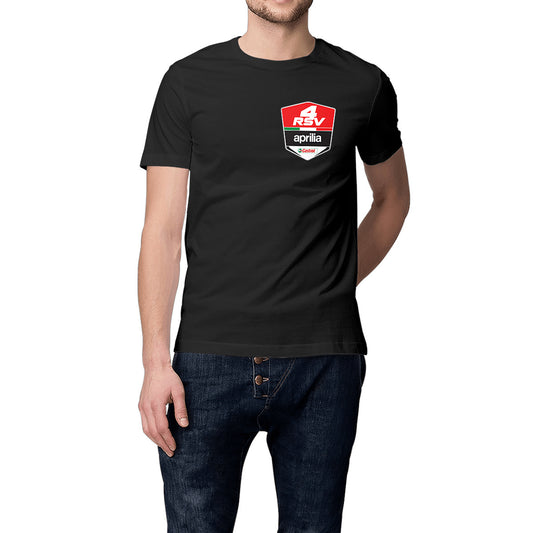 T-shirt noir manches courtes Aprilia RSV4