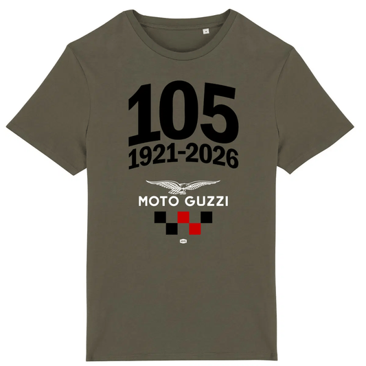T-shirt manches courtes Moto Guzzi 105 Years 1921-2026