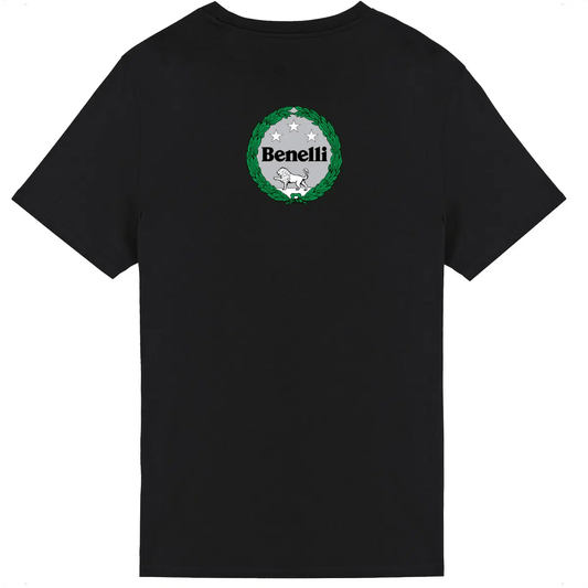 T-shirt noir manches courtes Benelli logo