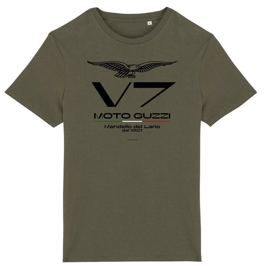 1024_Moto_Guzzi_V7_-T-shirt_kaki - CultureMoto