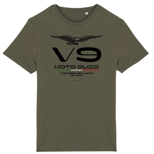 1024_Moto_Guzzi_V9_-_T-shirt_kaki - CultureMoto
