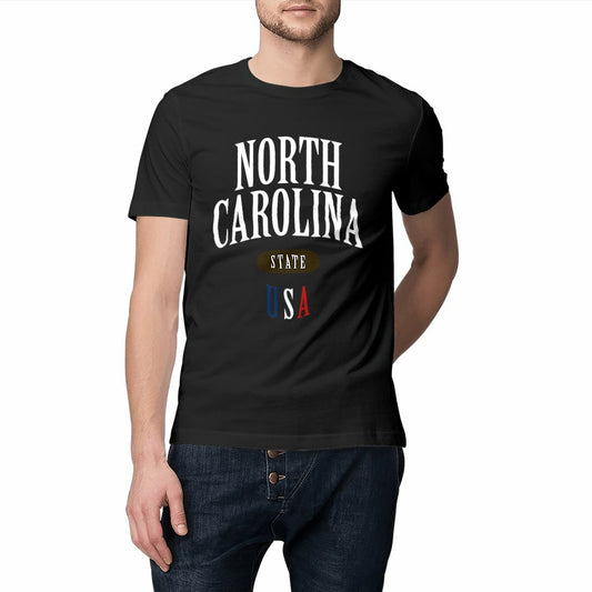 T-shirt noir unisexe manches courtes U.S. 50 States