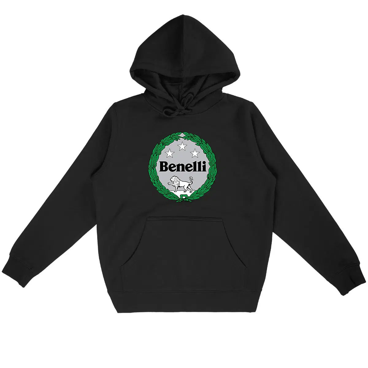 Sweat-shirt à capuche, hoodie noir Benelli