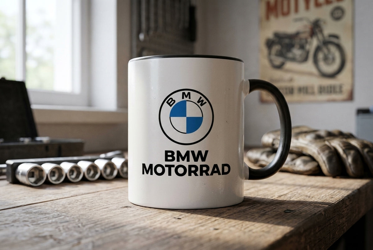 Mug blanc brillant en céramique • BMW Motorrad