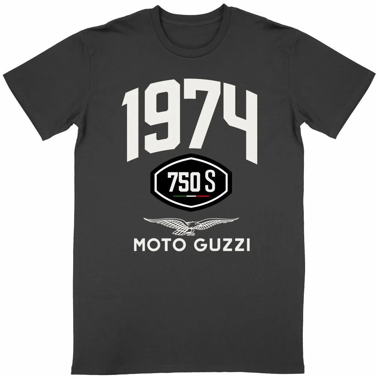 1124MotoGuzzi750S-T-shirtnoir2 - CultureMoto