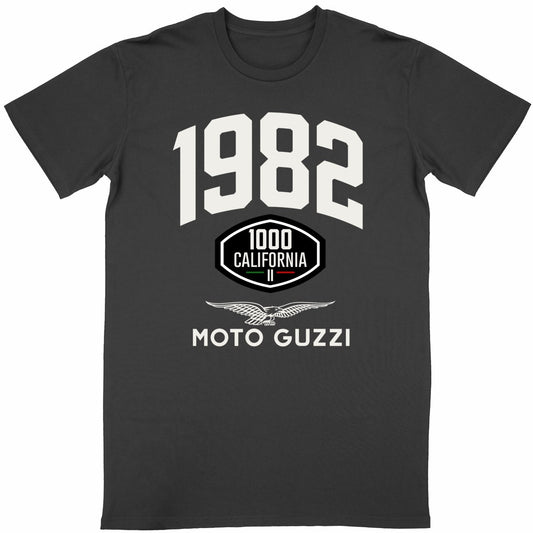 T-shirt noir manches courtes Moto Guzzi 1000 California II