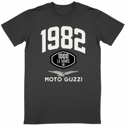 T-shirt noir manches courtes Moto Guzzi 1000 Le Mans III